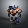 Smart Mechanical Robot in Standing Pose with Sci Fi Design and Armored Structure