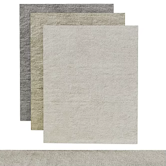 Modern carpet combination plush carpet woven carpet living room carpet 3d model