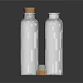 Modern Stainless Steel Silver Bottles With Cork Stoppers For Everyday Use Items