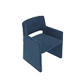 Modern Blue Fabric Lounge Chair With Unique Stylish Comfortable Design