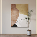 Modern Abstract Painting Simple Texture Hanging Painting 3d model