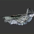 Rugged Cave Terrain Interior With Rocky Formations And Colorful Textures