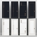 New Chinese door combination 3d model