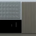 Modern Upholstered Wall Panels With Tufted Striped And Geometric Patterns In Beige