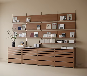 Modern Bookcase Decorative Cabinet Side Cabinet 3d model
