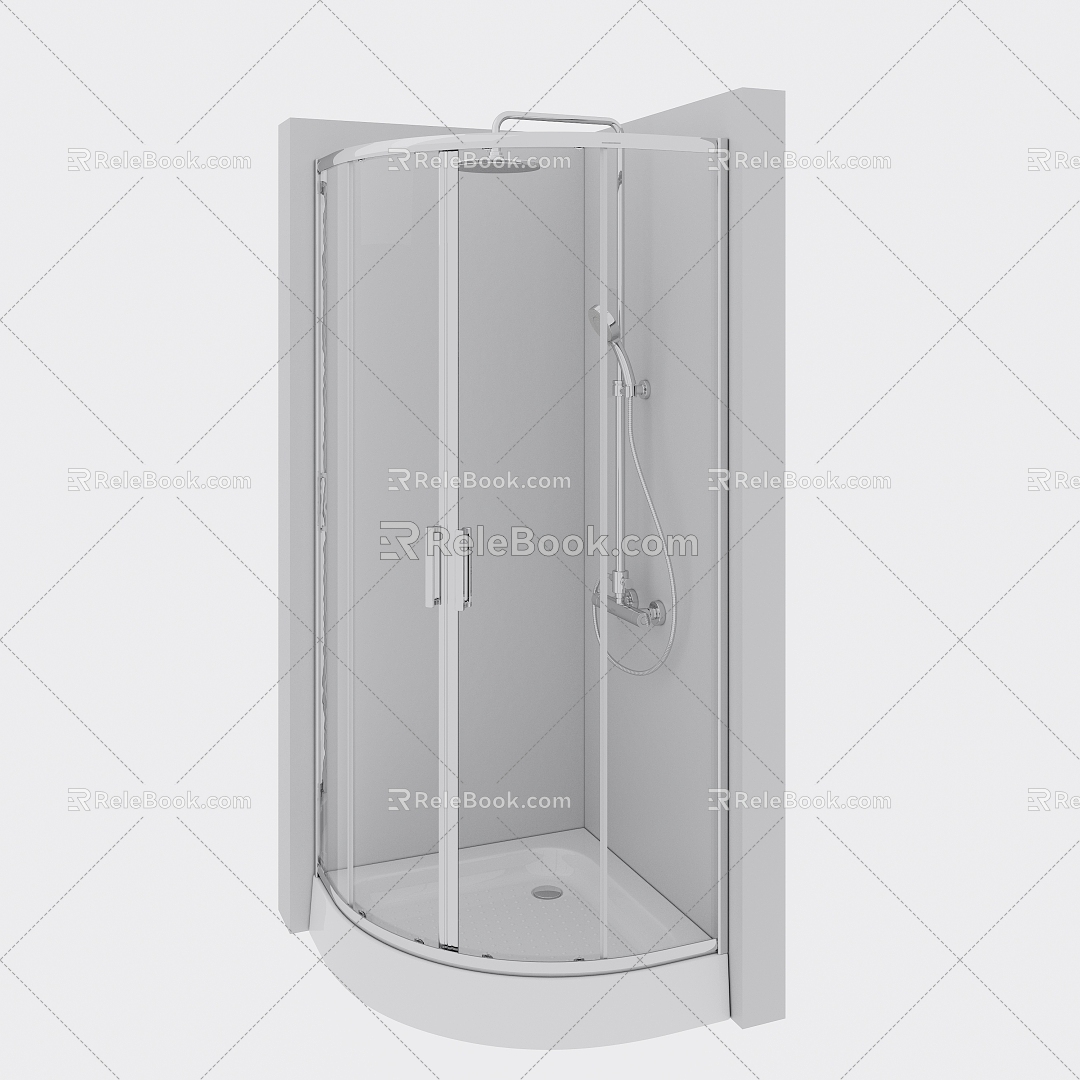 Shower room toilet shower 3d model