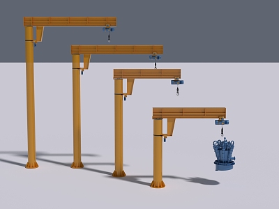 Cantilever crane and cyclone model