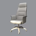 Ergonomic Black Leather Office Chair With High Back Armrests And Rolling Metal Base