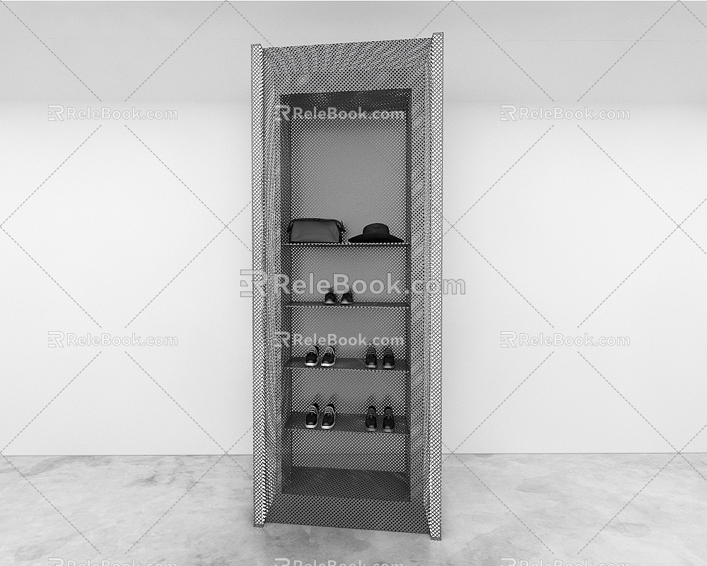 Shoe and hat cabinet 3d model