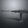 Browning Machine Gun Browning Gatling White Machine Gun Machine Gun Bullet Military 3d model