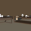 Modern New Chinese Tea Table 3d model