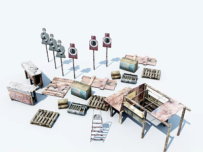 Industrial LOFT Military Supplies Military Equipment 3d model Industrial LOFT Military Supplies Military Equipment 3d model