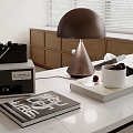 Modern Table Ornaments Combination Book Table Lamp Radio Phase 3d model