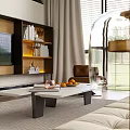 Bright Modern Living Dining Room Interior With Large Windows And Wooden Flooring