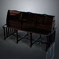Comfortable Children's Wooden Bench With Three Seats And Classic Design