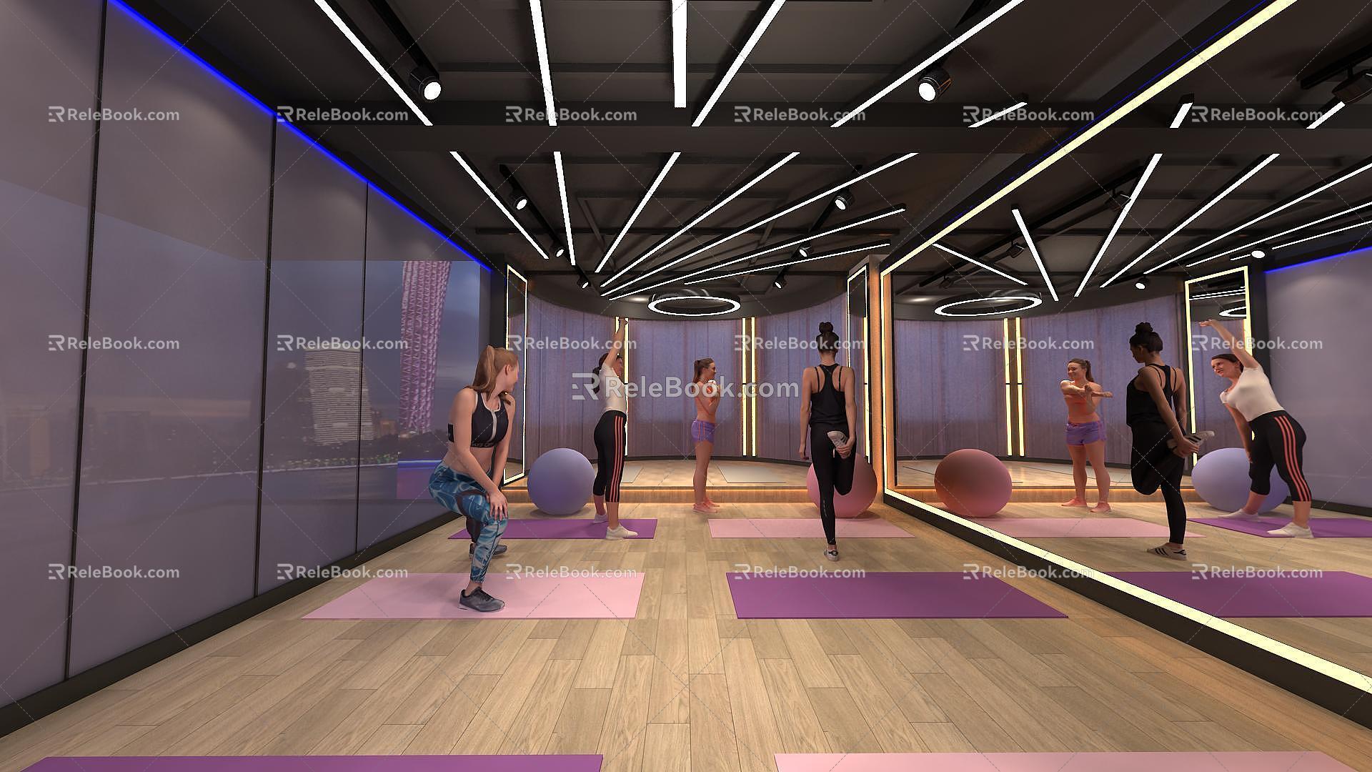 Yoga Room Fitness Sports Model Sports 3d model