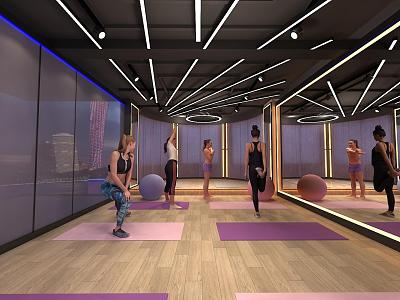 Yoga Room Fitness Sports Model Sports 3d model