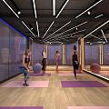 Yoga Room Fitness Sports Model Sports 3d model