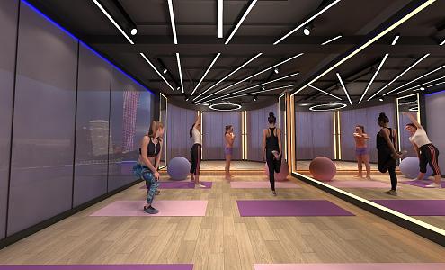 Yoga Room Fitness Sports Model Sports 3d model