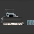 Industrial Equipment Crawler Type Bulldozer with Metal Drums and Construction Elements