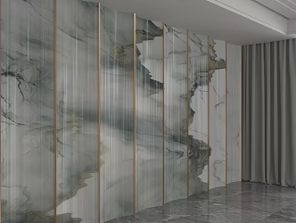Modern background wall 3d model