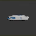 Futuristic Sleek White Tech Device Design With Blue Accents And Oval Shape