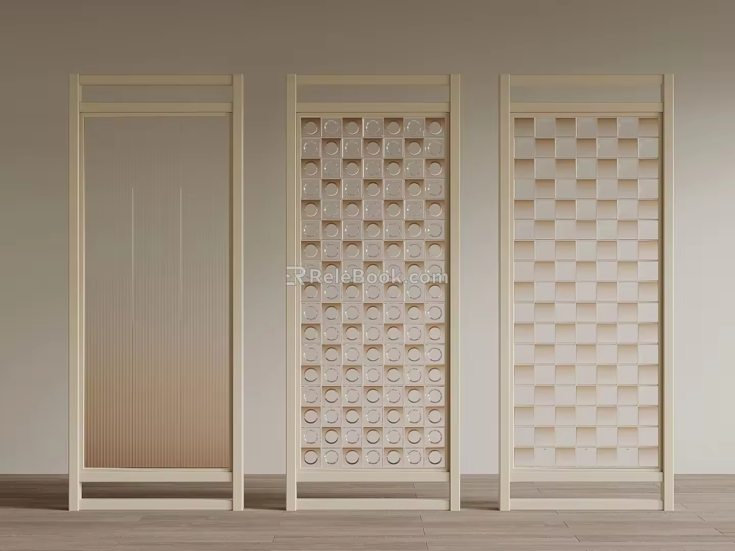 New Chinese Partition Screen 3d model