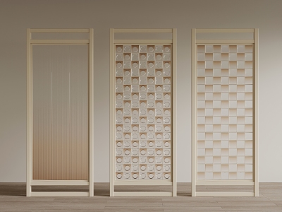 New Chinese Partition Screen 3d model