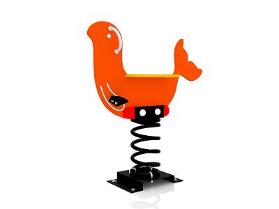 Modern rocking horse amusement equipment 3d model