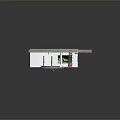 Industrial Garage Scene With Circular Platform Brown Tiles Green Pillars Scaffolding And Green Sports Car
