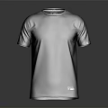 Dark Gray Short Sleeve T Shirt with Minimalist Design and Brand Logo Details