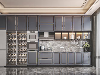 Jane European Cabinet Kitchen Cabinet 3d model