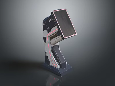 Person Using Modern Handheld Scanner For Biological Sample Analysis 3d model
