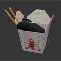 Shanghai Themed Tableware Set With Takeout Box Chopsticks And Red Pagoda Design