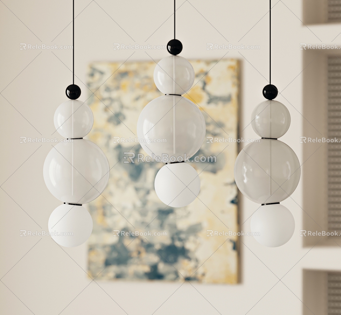 New Chinese Chandelier 3d model