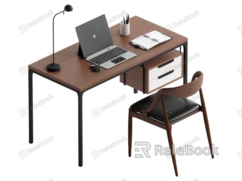 medieval style desk and chair model