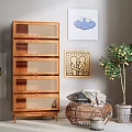Japanese style locker combination 3d model
