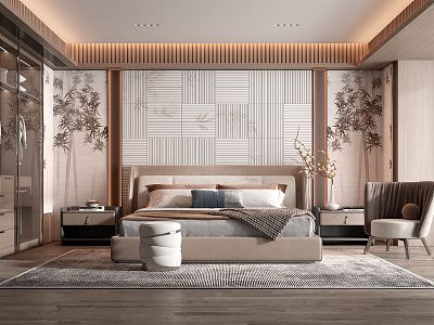 New Chinese bedroom model