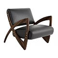 Sleek Modern Leather Armchair With Black Brown Green Colors And Wooden Frame Design