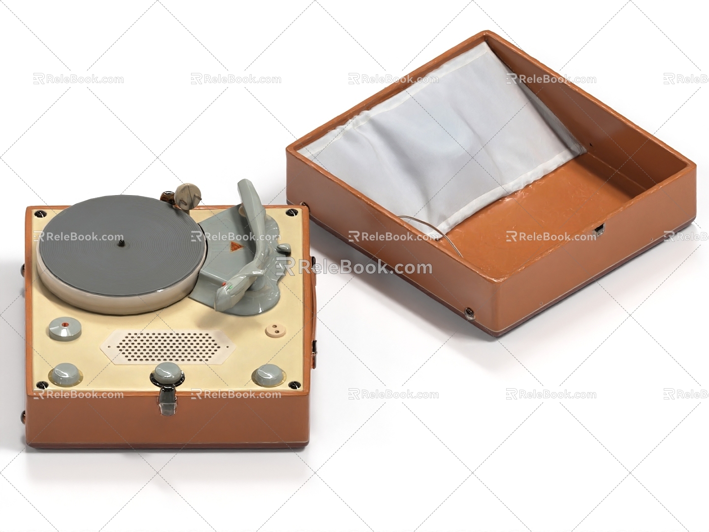 phonograph vintage player retro phonograph 3d model