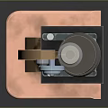 Vintage Microscope With Copper Base And Metal Structure As Decorative Household Item