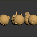 Multiple Round Yellow Decorative Bells As Household Items For Home Decoration