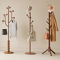 Wooden Coat Racks With Hooks For Hanging Hats Shirts Coats And Bags In Home Entryway