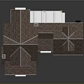 Two Story Red Exterior Single Family House With Brown Roof Porch And Two Car Garage