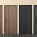 Stylish Security Doors with Modern Designs and Multiple Colors for Home Security 3d model