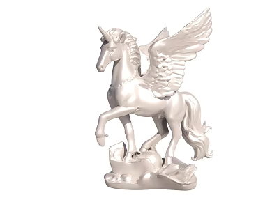 Metal ornaments Pegasus 3d model
