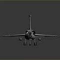 Silver Gray Military Aircraft with Red Star Emblems Streamlined Design and Aerodynamic Shape 3d model