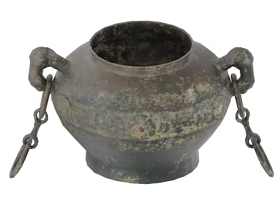 bronze tripod bronze antique food tripod sacrificial tripod 3d model