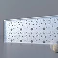 Modern White Wall Panel With Perforated Holes For Home Interior Design 3d model