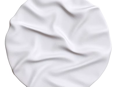 White Circular Textured Wall Decor 3d model